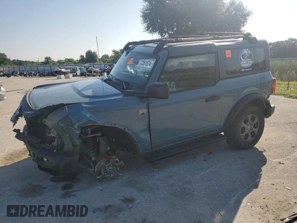 2023 Ford Bronco with VIN 1FMDE5AH3PLB14180, listed as a Copart auction lot 72261574 with 31,442 mi miles and Non Repairable. Bid and sale history available at DreamBid. Image 1.