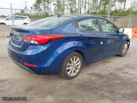 2015 Hyundai Elantra SE with VIN 5NPDH4AE4FH594566, listed as a IAAI auction lot 41854488 with 105,074 mi miles. Bid and sale history available at carsss.com. Image 4.