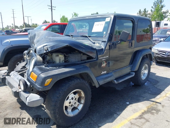 2001 Jeep Wrangler Sahara with VIN 1J4FA59SX1P337951, listed as a IAAI auction lot 42087134 with 154,479 mi miles and . Bid and sale history available at DreamBid. Image 2.