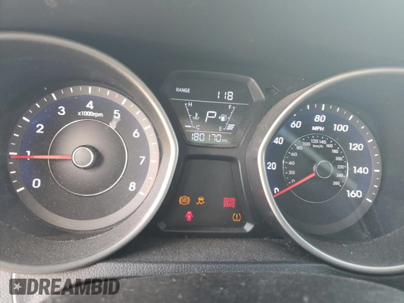2015 Hyundai Elantra SE with VIN 5NPDH4AE7FH577194, listed as a Copart auction lot 65594265 with 180,170 mi miles and Non repairable. Bid and sale history available at DreamBid. Image 9.