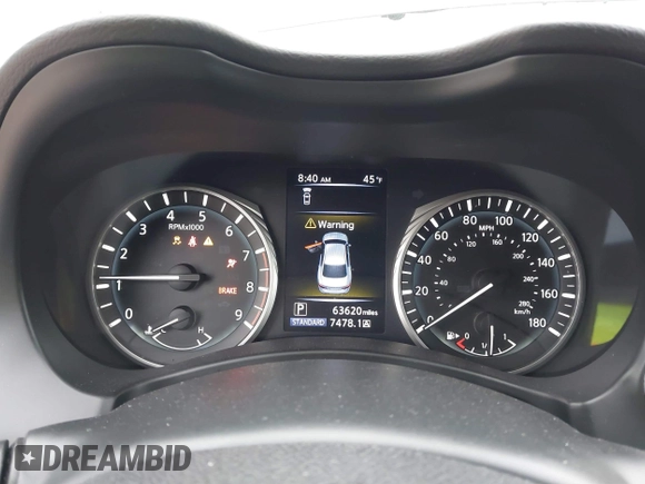 2019 Infiniti Q50 3.0t LUXE with VIN JN1EV7AP6KM511156, listed as a IAAI auction lot 41576308 with 63,620 mi miles. Bid and sale history available at carsss.com. Image 7.