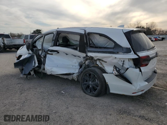 2024 Honda Odyssey Sport with VIN 5FNRL6H78RB025665, listed as a Copart auction lot 45693755 with Not Provided miles and Salvage Title. Bid and sale history available at DreamBid. Image 2.