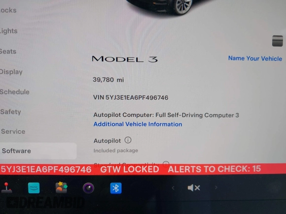 2023 Tesla Model 3 с VIN 5YJ3E1EA6PF496746, выставлен на аукционе IAAI как лот 42344330 с пробегом 39 780 миль миль и . История ставок и продаж доступна на DreamBid. Изображение 15.