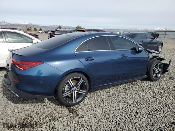 2020 Mercedes-Benz CLA with VIN W1K5J4HB9LN117556, listed as a Copart auction lot 43770275 with 0 mi miles and Salvage Title. Bid and sale history available at carsss.com. Image 3.