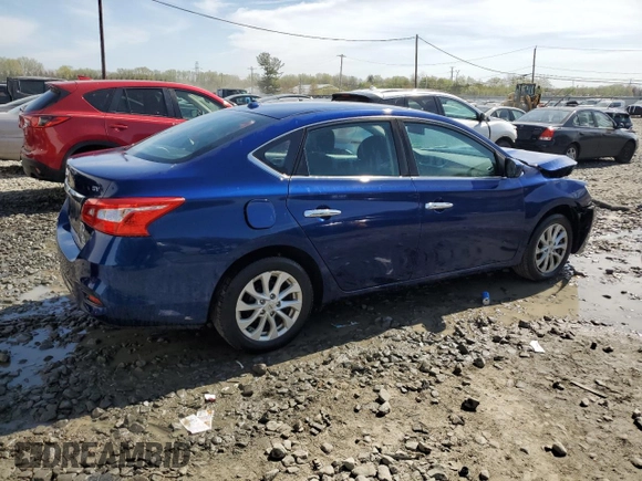 2018 Nissan Sentra SV with VIN 3N1AB7AP5JL656317, listed as a Copart auction lot 53551205 with 83,292 mi miles and Salvage Title. Bid and sale history available at carsss.com. Image 3.