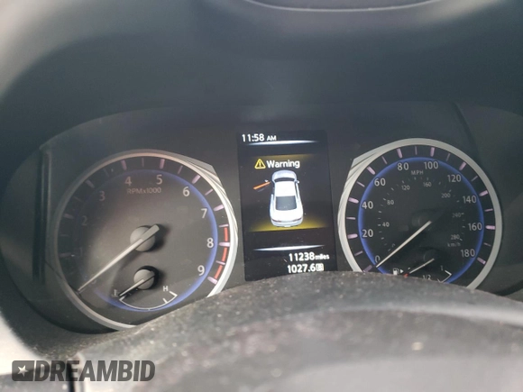 2022 Infiniti Q60 Red Sport 400 with VIN JN1FV7LL2NM681081, listed as a Copart auction lot 83412034 with 11,238 mi miles and Salvage title. Bid and sale history available at DreamBid. Image 9.