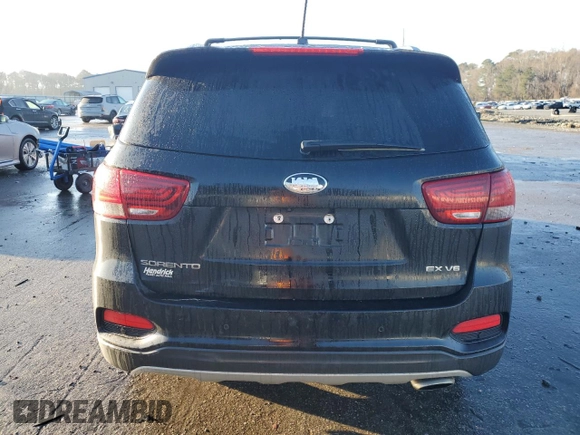 2019 Kia Sorento EX Sport V6 with VIN 5XYPH4A52KG609919, listed as a Copart auction lot 42427105 with 92,308 mi miles and Salvage Title. Bid and sale history available at carsss.com. Image 6.