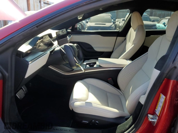 2021 Tesla Model S Plaid с VIN 5YJSA1E69MF446924, выставлен на аукционе Copart как лот 87644725 с пробегом 2 530 миль миль и Списание • Salvage title. История ставок и продаж доступна на DreamBid. Изображение 7.