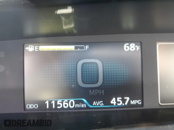 2021 Toyota Prius L Eco with VIN JTDKAMFUXM3130587, listed as a Copart auction lot 53167245 with 11,560 mi miles and Salvage title. Bid and sale history available at DreamBid. Image 9.