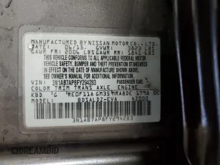 2015 Nissan Sentra SL with VIN 3N1AB7AP8FY294283, listed as a Copart auction lot 55324275 with 123,790 mi miles and Salvage Title. Bid and sale history available at DreamBid. Image 12.