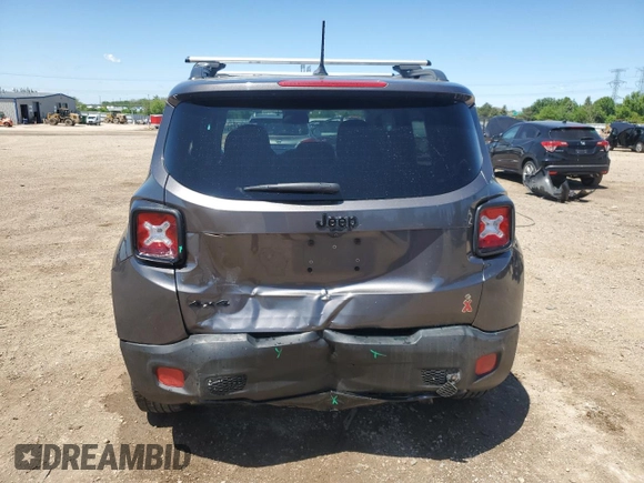 2017 Jeep Renegade Latitude with VIN ZACCJBBB2HPE66958, listed as a Copart auction lot 57961435 with 154,393 mi miles and Salvage title. Bid and sale history available at DreamBid. Image 6.
