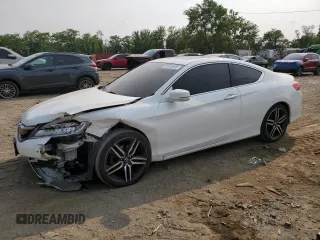 2016 Honda Accord Touring with VIN 1HGCT2B06GA004718, listed as a Copart auction lot 59958695 with 119,894 mi miles and Salvage title. Bid and sale history available at DreamBid. Image 1.