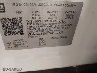 2022 Chevrolet Equinox LS with VIN 2GNAXSEV2N6128472, listed as a IAAI auction lot 41512959 with 37,834 mi miles. Bid and sale history available at carsss.com. Image 9.