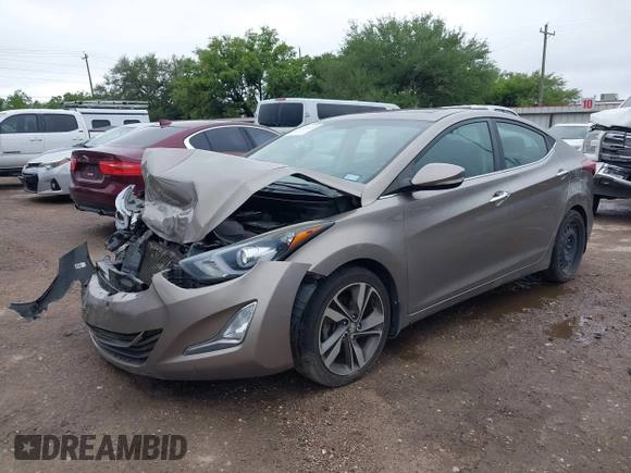 2015 Hyundai Elantra SE z VIN 5NPDH4AE3FH574776, wystawiony jako IAAI lot #42076620 z przebiegiem 175 486 mil mil oraz . Historia ofert i sprzedaży dostępna na DreamBid. Obrazek 2.