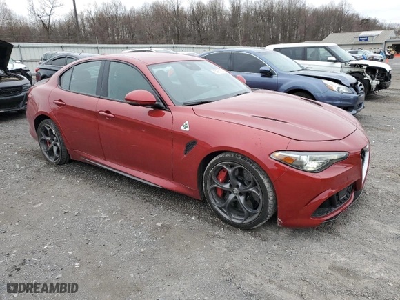 2017 Alfa Romeo Giulia Quadrifoglio with VIN ZARFAEAV5H7536319, listed as a Copart auction lot 45406155 with 23,274 mi miles and Salvage Title. Bid and sale history available at carsss.com. Image 4.