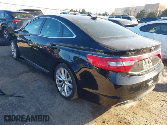 2016 Hyundai Azera Limited with VIN KMHFH4JGXGA547217, listed as a IAAI auction lot 41015224 with 45,394 mi miles and . Bid and sale history available at DreamBid. Image 3.