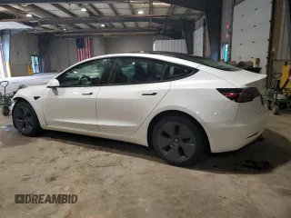 2023 Tesla Model 3 with VIN 5YJ3E1EA6PF588701, listed as a Copart auction lot 61446355 with Not provided miles and Salvage title. Bid and sale history available at DreamBid. Image 2.