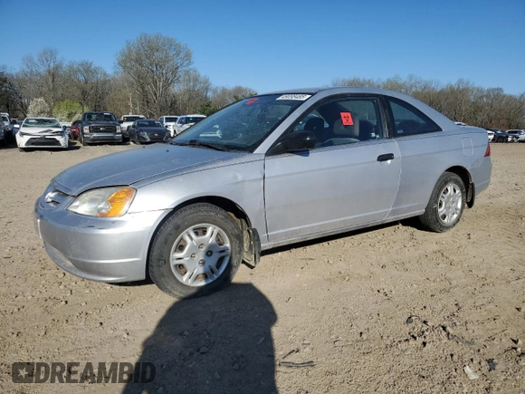 2002 Honda Civic DX z VIN 1HGEM22242L083200, wystawiony jako Copart lot #49098485 z przebiegiem 108 811 mil mil oraz Szkoda całkowita • Salvage title. Historia ofert i sprzedaży dostępna na DreamBid. Obrazek 1.