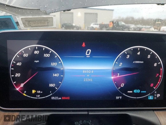 2022 Mercedes-Benz C 300 with VIN W1KAF4HB7NR061578, listed as a Copart auction lot 50004145 with 22,241 mi miles and Salvage Title. Bid and sale history available at DreamBid. Image 9.