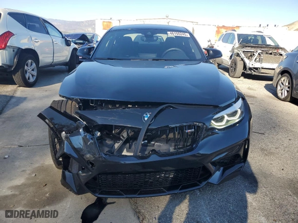 2020 BMW M2 Competition with VIN WBS2U7C08L7E69541, listed as a Copart auction lot 46155245 with 38,343 mi miles and Salvage Title. Bid and sale history available at carsss.com. Image 5.