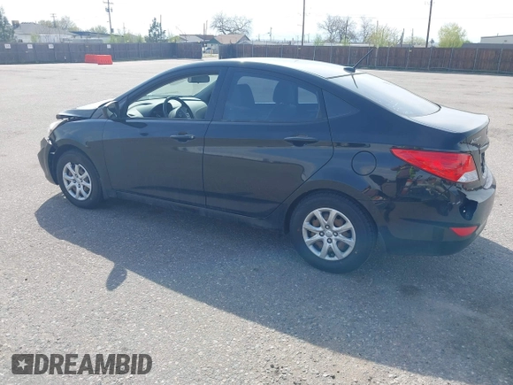 2013 Hyundai Accent GLS with VIN KMHCT4AE2DU277183, listed as a IAAI auction lot 42115698 with 103,666 mi miles. Bid and sale history available at carsss.com. Image 3.