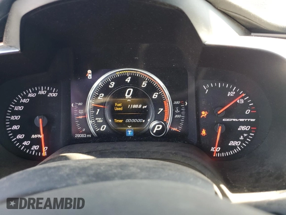 2016 Chevrolet Corvette Z51 1LT z VIN 1G1YH2D70G5109613, wystawiony jako Copart lot #75337174 z przebiegiem 29 063 mil mil oraz Szkoda całkowita • Salvage title. Historia ofert i sprzedaży dostępna na DreamBid. Obrazek 9.