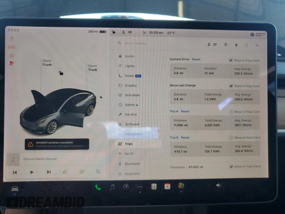 2021 Tesla Model 3 Long Range with VIN 5YJ3E1EB1MF925764, listed as a Copart auction lot 53283255 with 47,432 mi miles and Salvage Title. Bid and sale history available at carsss.com. Image 9.
