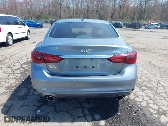 2019 Infiniti Q50 Luxe with VIN JN1EV7AR6KM550475, listed as a IAAI auction lot 42059071 with 79,534 mi miles and . Bid and sale history available at DreamBid. Image 16.