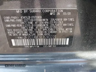 2020 Subaru Crosstrek Limited z VIN JF2GTAMC9L8240221, wystawiony jako IAAI lot #42111712 z przebiegiem 43 284 mil mil oraz . Historia ofert i sprzedaży dostępna na DreamBid. Obrazek 9.