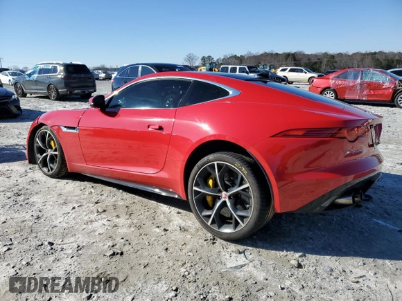2015 Jaguar F-Type R z VIN SAJWA6DA2FMK18666, wystawiony jako Copart lot #87664215 z przebiegiem 47 277 mil mil oraz Szkoda całkowita • Salvage title. Historia ofert i sprzedaży dostępna na DreamBid. Obrazek 2.