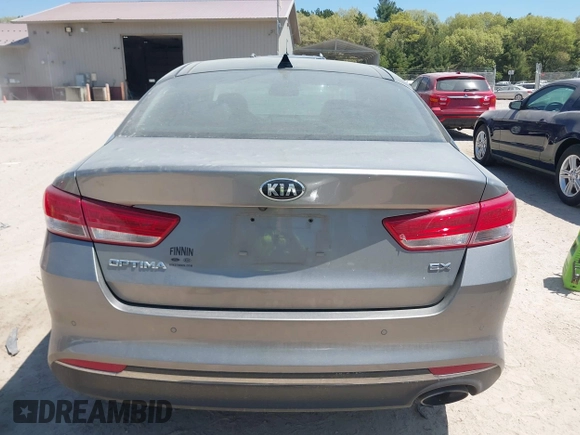 2017 Kia Optima EX with VIN 5XXGU4L38HG142560, listed as a IAAI auction lot 42167391 with 61,015 mi miles and . Bid and sale history available at DreamBid. Image 16.