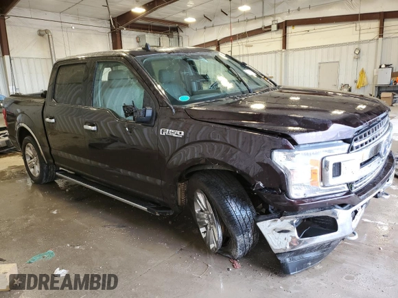 2019 Ford F-150 XL with VIN 1FTEW1EP6KFA59568, listed as a Copart auction lot 57139785 with 76,297 mi miles and Salvage title. Bid and sale history available at DreamBid. Image 4.