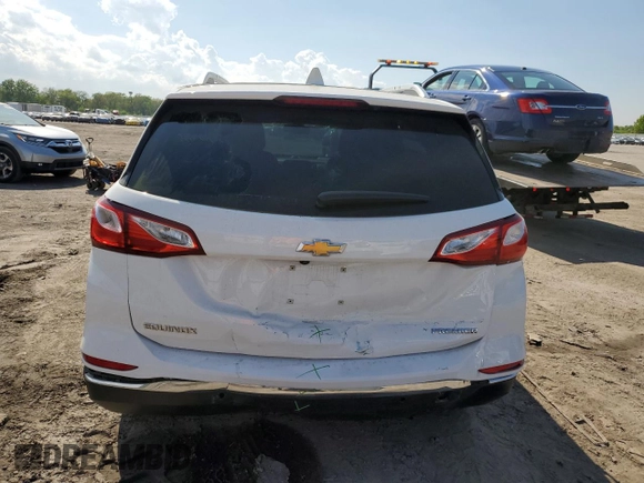 2020 Chevrolet Equinox Premier with VIN 3GNAXNEV8LS685127, listed as a Copart auction lot 57146455 with 48,879 mi miles and Salvage title. Bid and sale history available at DreamBid. Image 6.