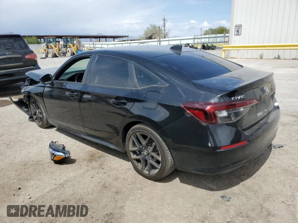 2025 Honda Civic Sport with VIN 2HGFE2F50SH522864, listed as a Copart auction lot 55648945 with Not provided miles and Salvage title. Bid and sale history available at DreamBid. Image 2.