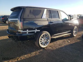 2024 Cadillac Escalade Premium Luxury with VIN 1GYS4BKL9RR232325, listed as a Copart auction lot 77145544 with 4,677 mi miles and Salvage Title. Bid and sale history available at carsss.com. Image 3.