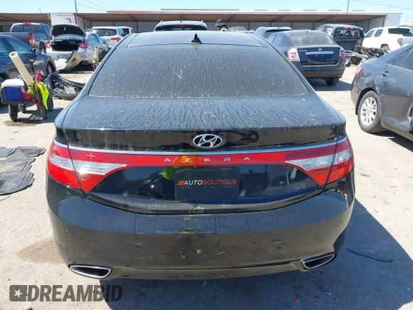 2013 Hyundai Azera with VIN KMHFH4JG4DA287957, listed as a IAAI auction lot 41763771 with 165,764 mi miles. Bid and sale history available at carsss.com. Image 16.