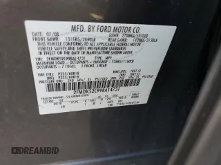 2009 Ford Flex SEL with VIN 2FMDK52C99BA14731, listed as a Copart auction lot 49536505 with 119,664 mi miles and Salvage Title. Bid and sale history available at carsss.com. Image 13.