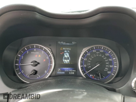 2016 Infiniti Q50 2.0t Premium with VIN JN1CV7AR3GM252089, listed as a Copart auction lot 86515724 with 232,182 mi miles and Salvage Title. Bid and sale history available at carsss.com. Image 9.