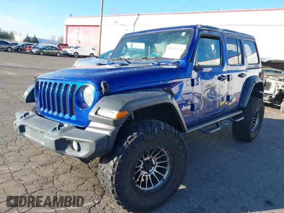 2020 Jeep Wrangler Unlimited Sport S с VIN 1C4HJXDN3LW181949, выставлен на аукционе IAAI как лот 41286124 с пробегом 50 091 миль миль и . История ставок и продаж доступна на DreamBid. Изображение 2.