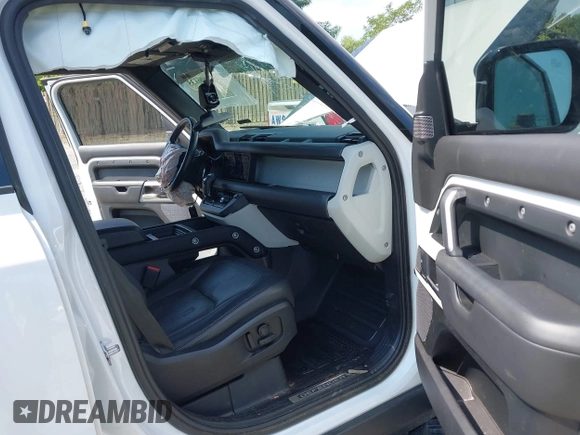 2021 Land Rover Defender with VIN SALE3ERU0M2038671, listed as a IAAI auction lot 42606135 with 79,051 mi miles and . Bid and sale history available at DreamBid. Image 5.