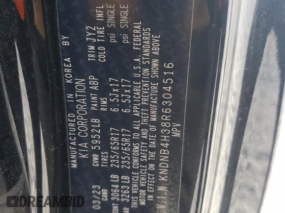 2024 Kia Carnival LX with VIN KNDNB4H38R6304516, listed as a Copart auction lot 70645824 with 26,939 mi miles and Salvage Title. Bid and sale history available at carsss.com. Image 13.