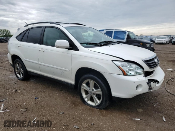2006 Lexus RX 400h with VIN JTJHW31U760017663, listed as a Copart auction lot 58239885 with 195,120 mi miles and Salvage title. Bid and sale history available at DreamBid. Image 4.