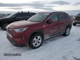 2019 Toyota RAV4 Hybrid XLE with VIN JTMRWRFV2KD035406, listed as a Copart auction lot 42767265 with 55,710 mi miles and Salvage Title. Bid and sale history available at carsss.com. Image 1.