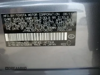 2012 Lexus LS 460 z VIN JTHBL5EF3C5108290, wystawiony jako Copart lot #55386425 z przebiegiem Nie podano mil oraz Szkody całkowita. Historia ofert i sprzedaży dostępna na DreamBid. Obrazek 13.