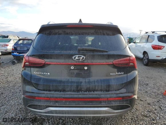 2023 Hyundai Santa Fe Hybrid Blue with VIN 5NMS2DA15PH015458, listed as a Copart auction lot 83089674 with 0 mi miles and Salvage Title. Bid and sale history available at carsss.com. Image 6.