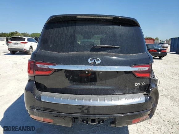 2019 Infiniti QX80 LUXE with VIN JN8AZ2NF5K9682220, listed as a Copart auction lot 48573945 with 41,047 mi miles and Salvage Title. Bid and sale history available at carsss.com. Image 6.