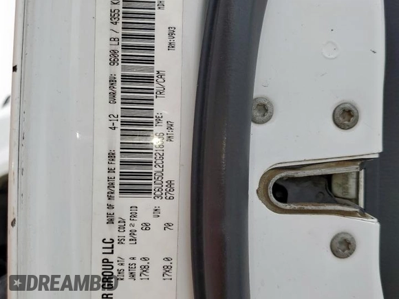 2012 Ram 2500 Big Horn z VIN 3C6UD5DL2CG218956, wystawiony jako Copart lot #53527775 z przebiegiem 230 031 mil mil oraz Szkoda całkowita • Salvage title. Historia ofert i sprzedaży dostępna na DreamBid. Obrazek 12.