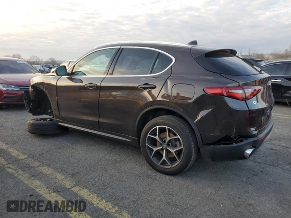 2019 Alfa Romeo Stelvio Ti with VIN ZASPAKBN8K7C45713, listed as a Copart auction lot 81956594 with Not provided miles and Salvage title. Bid and sale history available at DreamBid. Image 2.