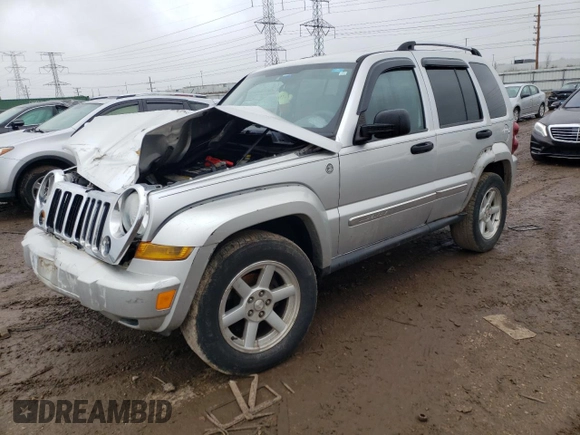 2007 Jeep Liberty Limited with VIN 1J4GL58K87W523258, listed as a Copart auction lot 71927254 with 142,630 mi miles and Salvage Title. Bid and sale history available at DreamBid. Image 1.