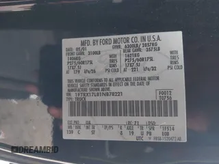 2001 Ford F-150 XL z VIN 1FTRX17L81NB78221, wystawiony jako IAAI lot #41571965 z przebiegiem 171 094 mil mil oraz . Historia ofert i sprzedaży dostępna na DreamBid. Obrazek 9.